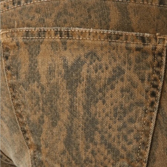 Current/Elliott Women's Y2K Boa Print Ankle Skinny Jeans in Brown Size 29 - Picture 3 of 10